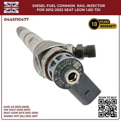 Seat Leon Diesel Injector 0445110477 – 1.6 TDI CR (2012–2022)