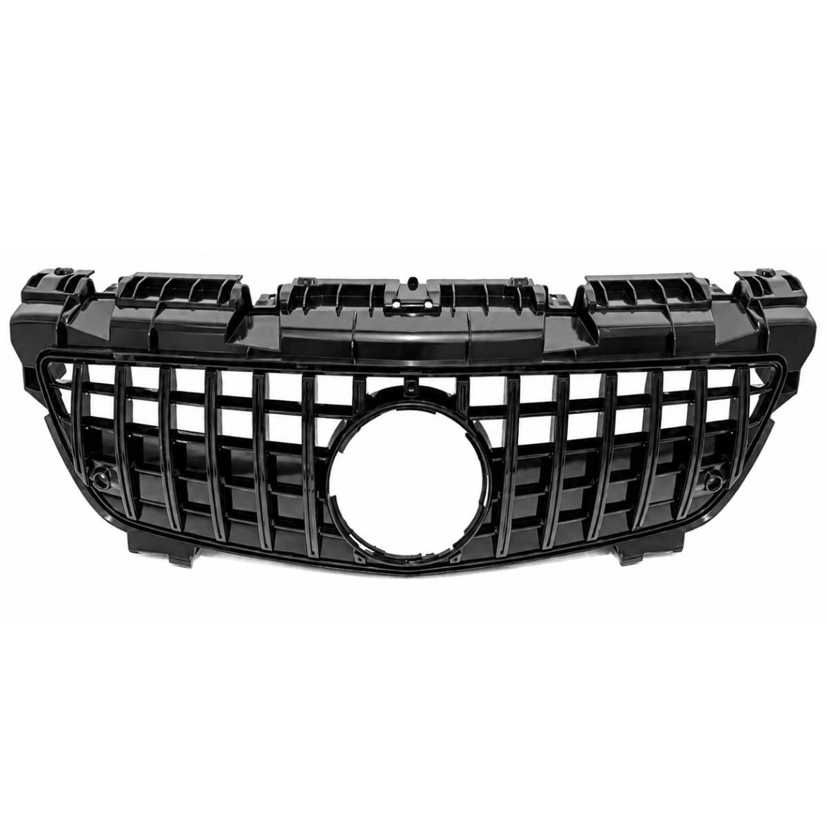 Front Black Panamericana GT-R Replacement Grille for Mercedes SLK-Class R172 (2011-2016) AMG Style, Distronic Compatible