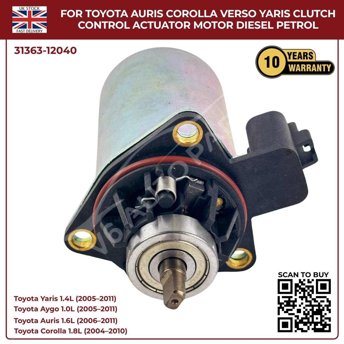 Clutch Actuator Motor for Toyota Auris Corolla Verso Yaris Vitz Aygo | OEM Ref 3136312040