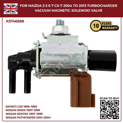 Mazda 3 5 6 7 CX-7 (2004–2013) Intake Turbocharger Vacuum Solenoid Valve – OEM Replacement