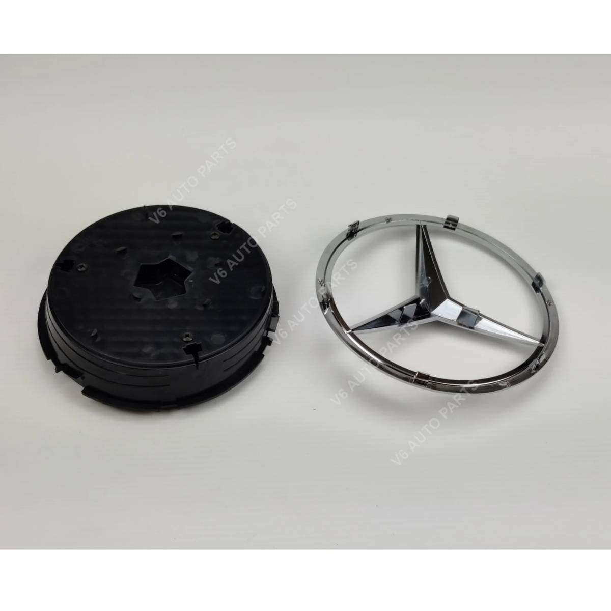 For Mercedes Front Grille Chrome Star Emblem Badge – C‑Class, CLA, SLK, R, M, E‑Class
