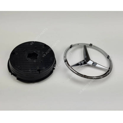 For Mercedes Front Grille Chrome Star Emblem Badge – C‑Class, CLA, SLK, R, M, E‑Class