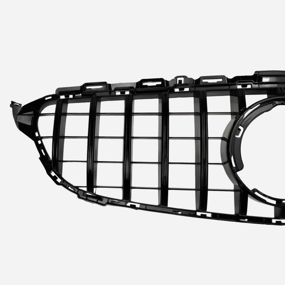 Front Bumper Panamericana Gloss Black Grille – Mercedes C‑Class S205 (2018–2020 C43 AMG)