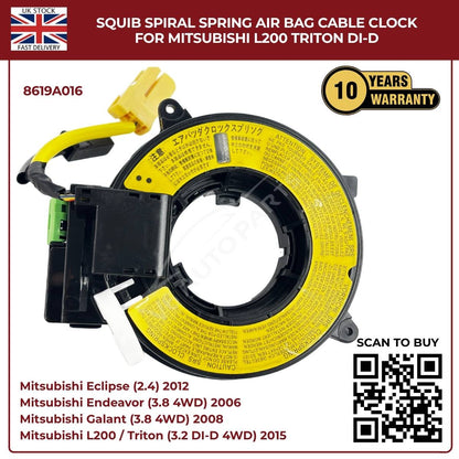 Squib Spiral Spring Airbag Clock Cable for Mitsubishi L200 Triton DI-D