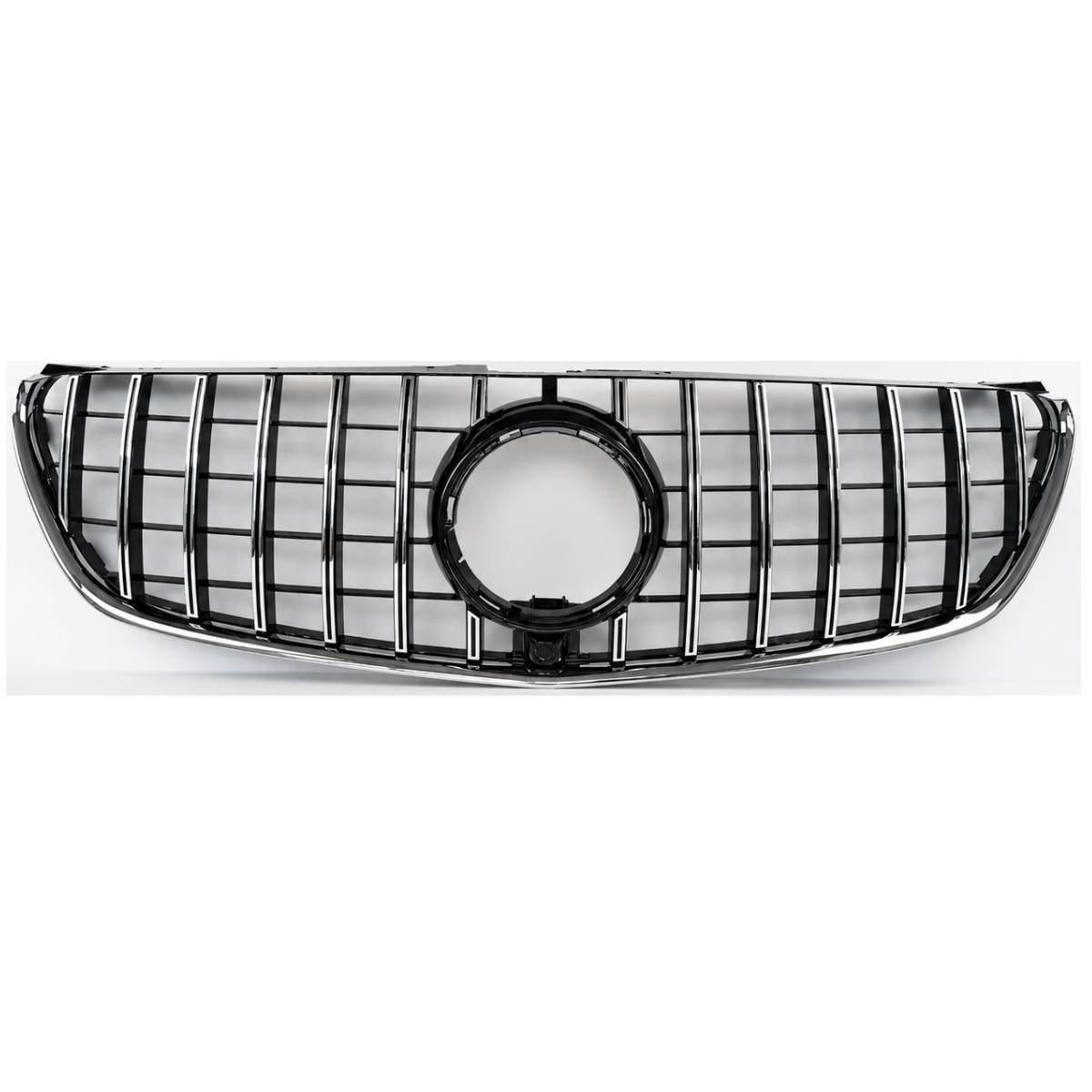 For Mercedes V-Class V250/V260 GT Grille – Black Slats Chrome Panamericana (2015–2023)