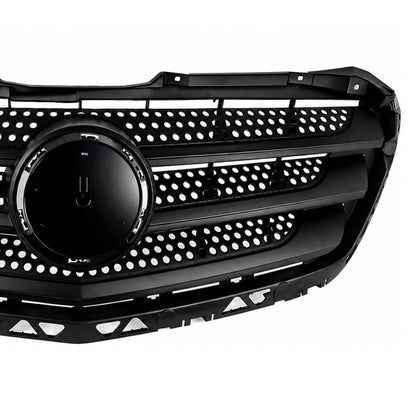 Front Bumper Radiator Grille for Mercedes-Benz Sprinter W906 319 CDI Van / Bus / Chassis Cab (2013–2017 Facelift) – Black, No Emblem