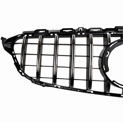 Front Radiator Panamericana Chrome Grille – Mercedes C‑Class A205 C300 C180d C43 GTR (2018–2020)
