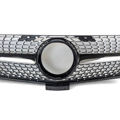 For Mercedes M‑Class X166 ML63 AMG Front Radiator Diamond Grille Black Chrome (2011–2016)