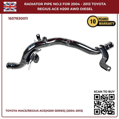 Toyota Hiace Radiator Pipe No.2 (2004–2013, Diesel 2.5L / 3.0L) – Direct Fit Replacement | Part No. 1657830011