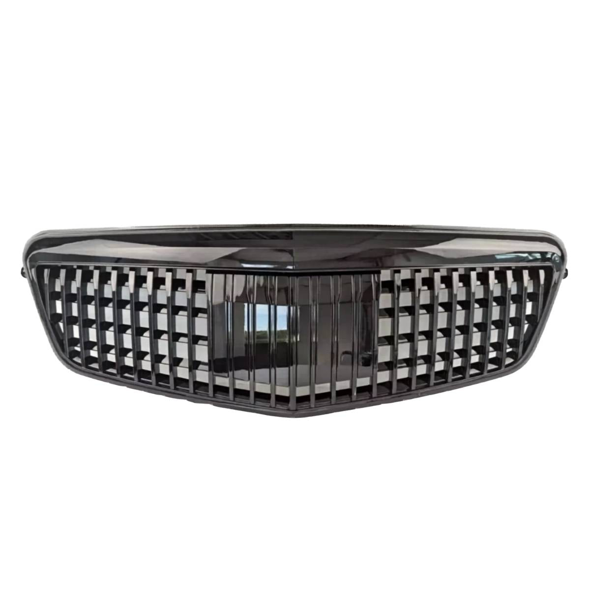 For Mercedes Benz E‑Class W212 (2009–2013) Maybach‑Style Glossy Black Front Radiator Grille – Fits E63 AMG Saloon