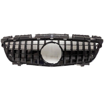 Front Black Panamericana GT-R Replacement Grille for Mercedes SLK-Class R172 (2011-2016) AMG Style, Distronic Compatible