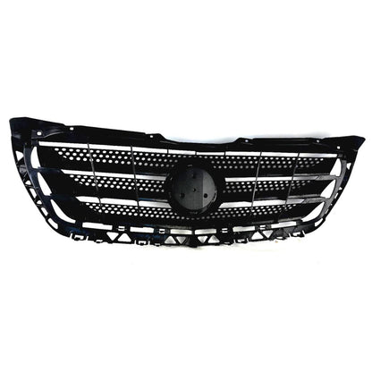 Front Bumper Radiator Grille for Mercedes-Benz Sprinter W906 319 CDI Van / Bus / Chassis Cab (2013–2017 Facelift) – Black, No Emblem