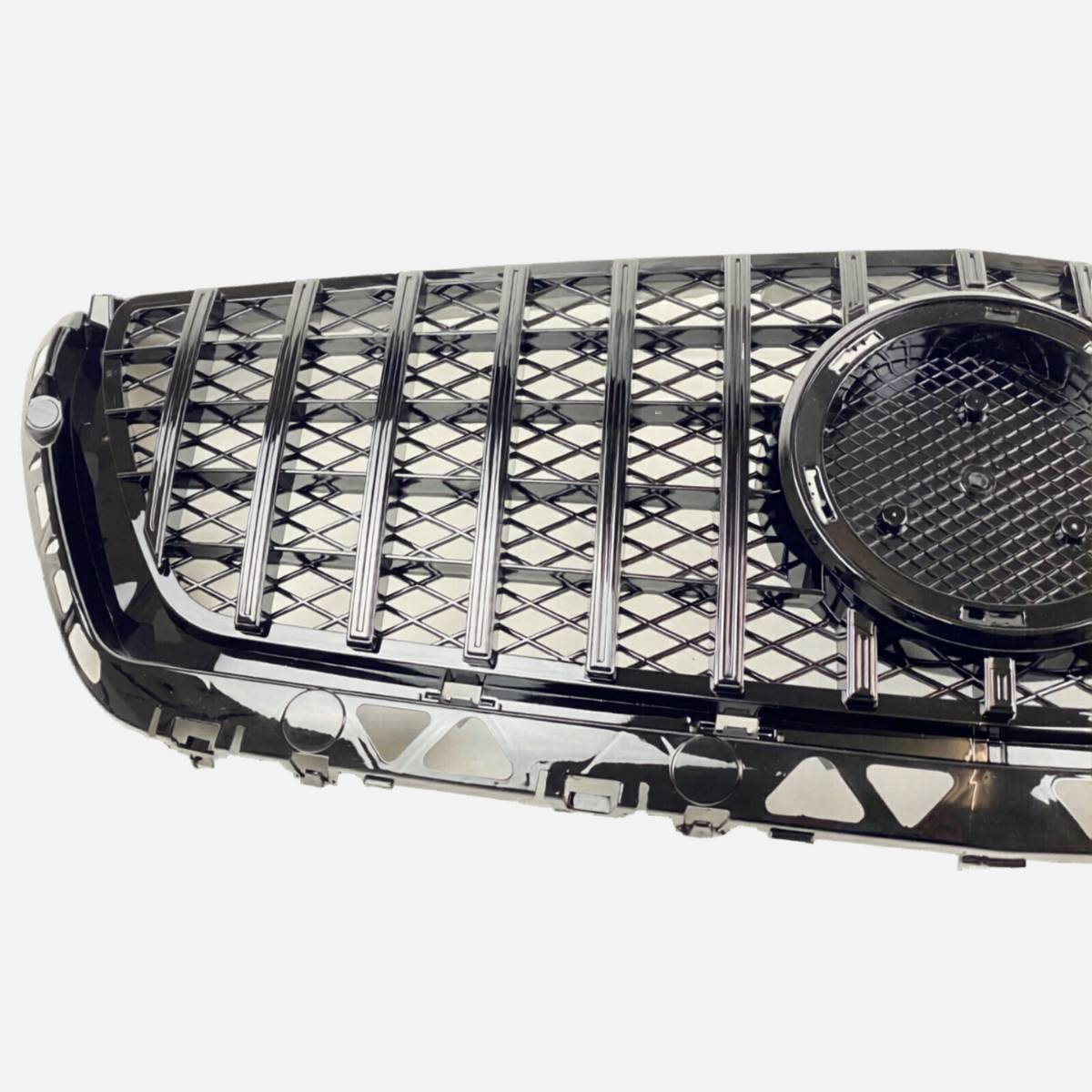 GT Panamericana Style Front Bumper Grille for Mercedes-Benz Sprinter 313 W906 (2013–2018 Facelift) – Gloss Black Radiator Grille Replacement