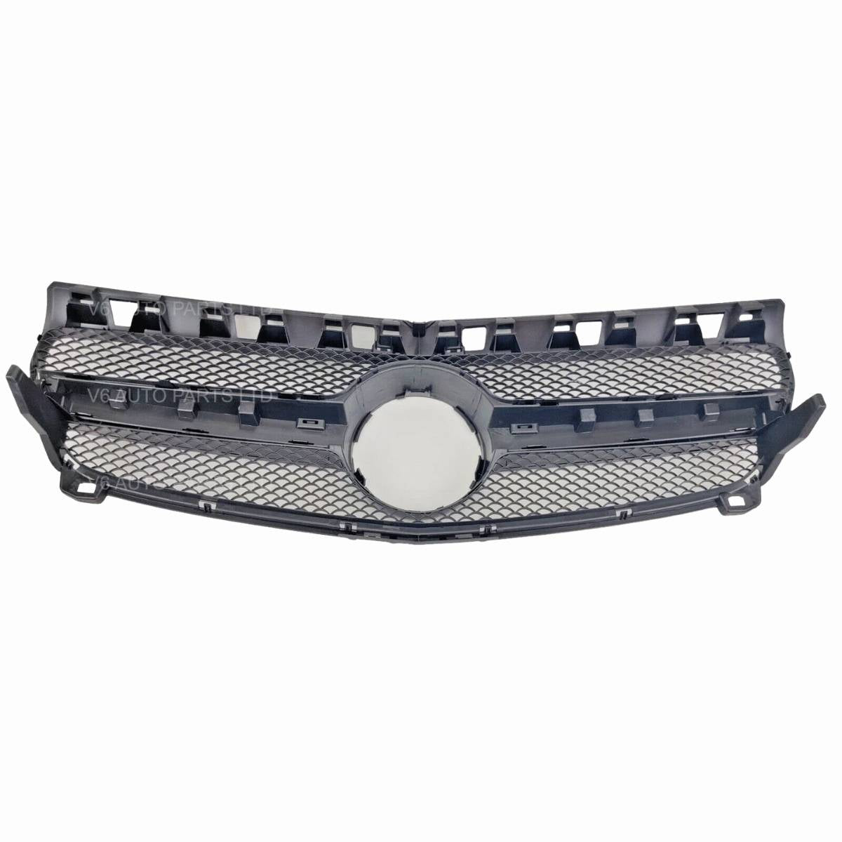 For Mercedes-Benz A-Class W176 Front Bumper AMG Sport Grille – Gloss Black (A45, A180, 2012–2015)