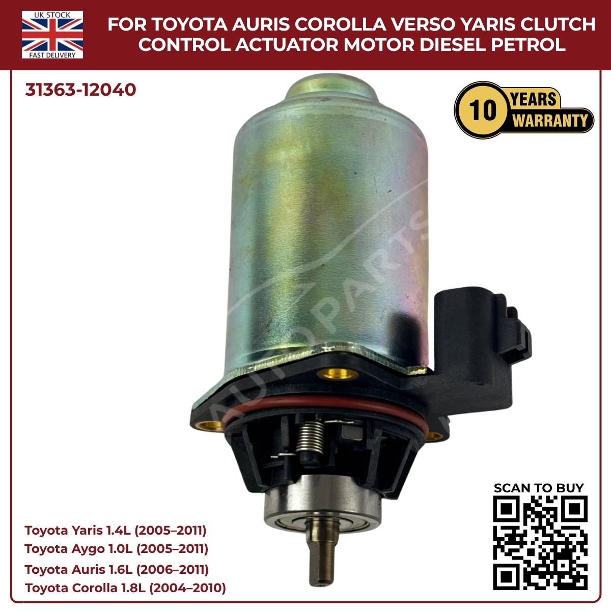 Clutch Actuator Motor for Toyota Auris Corolla Verso Yaris Vitz Aygo | OEM Ref 3136312040