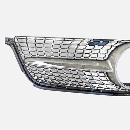 For Mercedes M‑Class W166 ML300/320/400 Front Radiator Grille (2012–2016) – Diamond Chrome