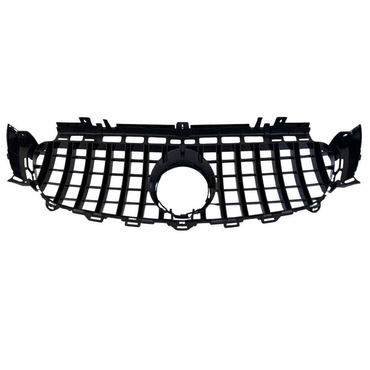 Front Bumper Gloss Black GT Style Grille – Fits Mercedes-Benz E-Class S213 E200 Avantgarde (2016–2021 AMG Look)