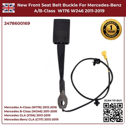 Front Seat Belt Buckle — Mercedes-Benz A-Class W176 / B-Class W246 — OE A24786095039051
