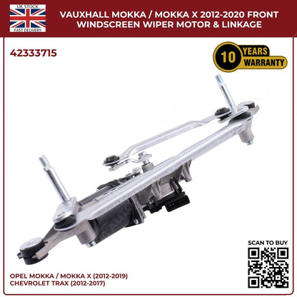 Front Windscreen Wiper Linkage & Motor For Opel Mokka / Mokka X 2013 - 2019 RHD