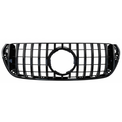 For Mercedes-Benz X-Class X470 Front Bumper GT Style Gloss Black Grille (2019–2022, 220d)
