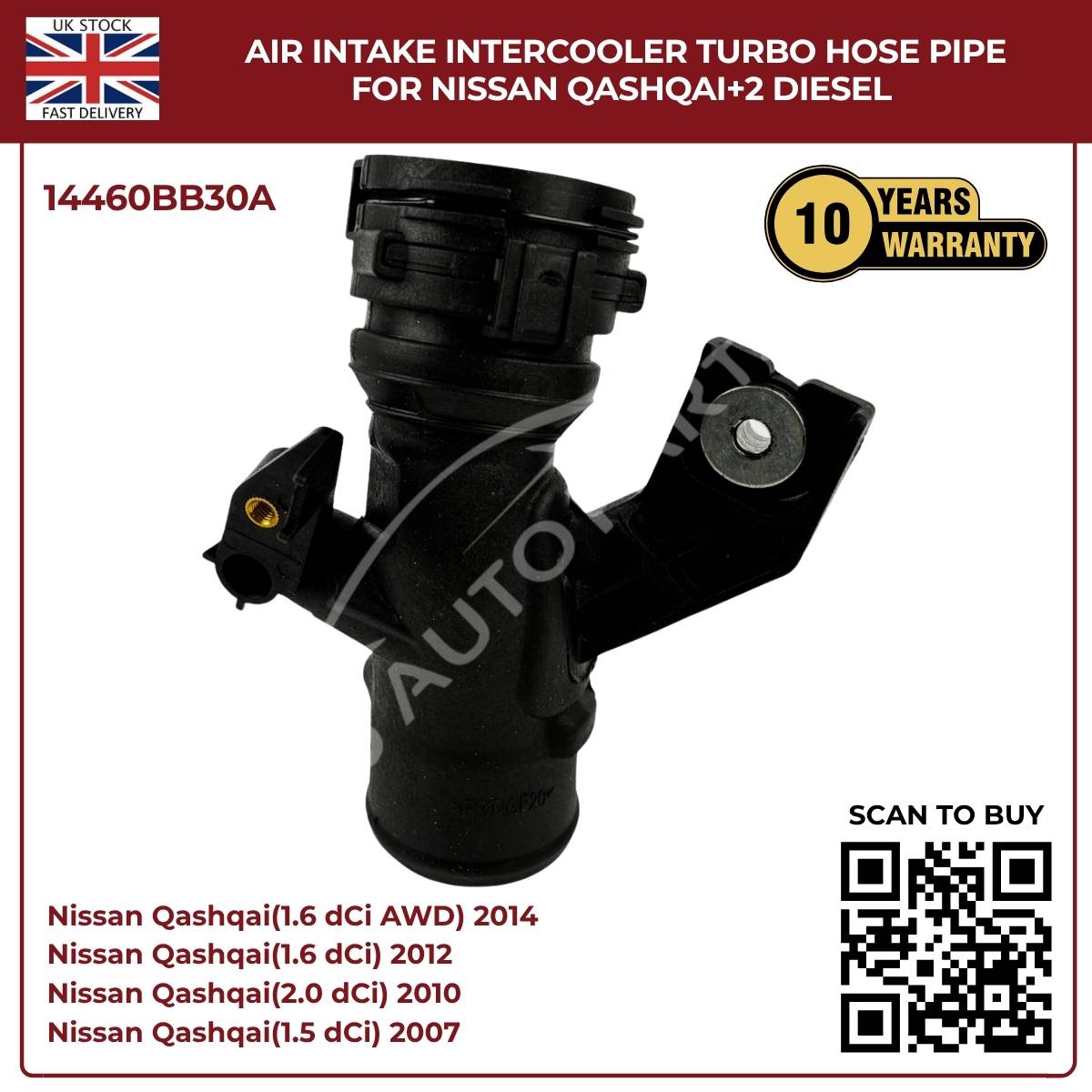 Air Intake Intercooler Turbo Hose Pipe For Nissan Qashqai+2 Diesel