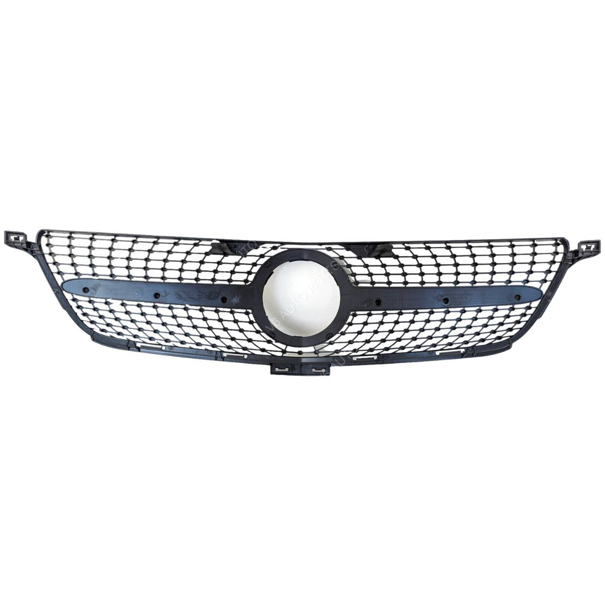 For Mercedes M‑Class X166 ML63 AMG Front Radiator Diamond Grille Black Chrome (2011–2016)