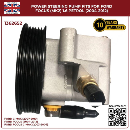 Power Steering Pump – Fits Ford Focus Mk2 1.6 Petrol (2004–2012) | OEM 4M513A696AD