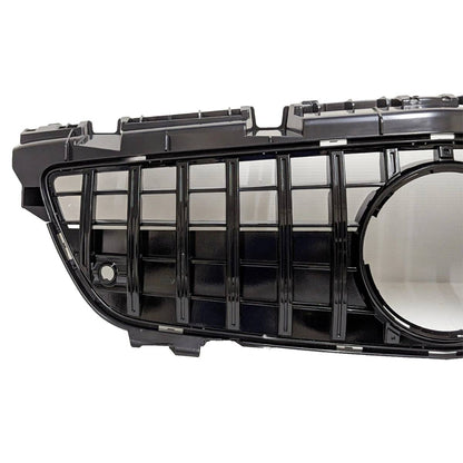 Front Black Panamericana GT-R Replacement Grille for Mercedes SLK-Class R172 (2011-2016) AMG Style, Distronic Compatible