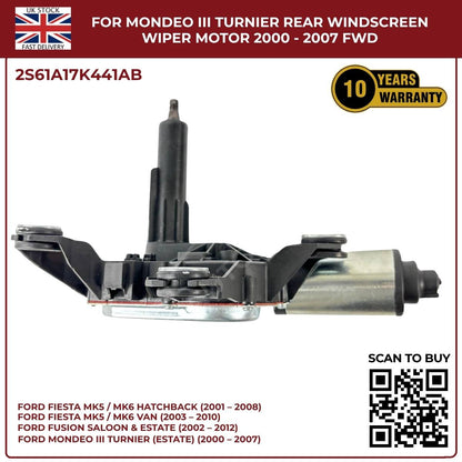 Ford Fiesta MK5/MK6 Rear Windscreen Wiper Motor (2001–2010) – OEM Replacement 2S61A17K441AB