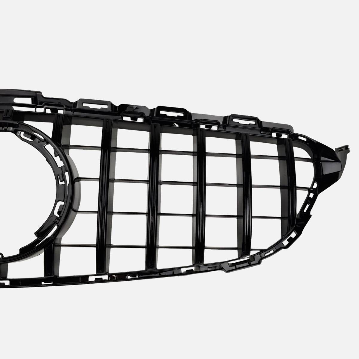 Front Bumper Panamericana Gloss Black Grille – Mercedes C‑Class S205 (2018–2020 C43 AMG)