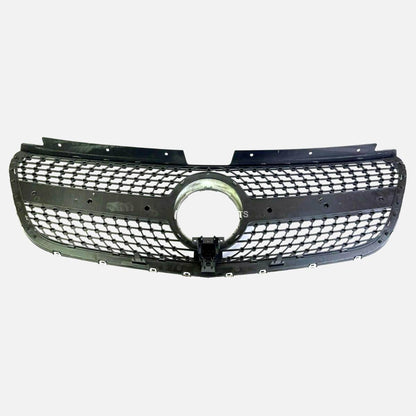 168CF Frontstoßstange Diamond Silver Grille für 2014–2022 Benz VITO BOX VAN W447 Chrom 
