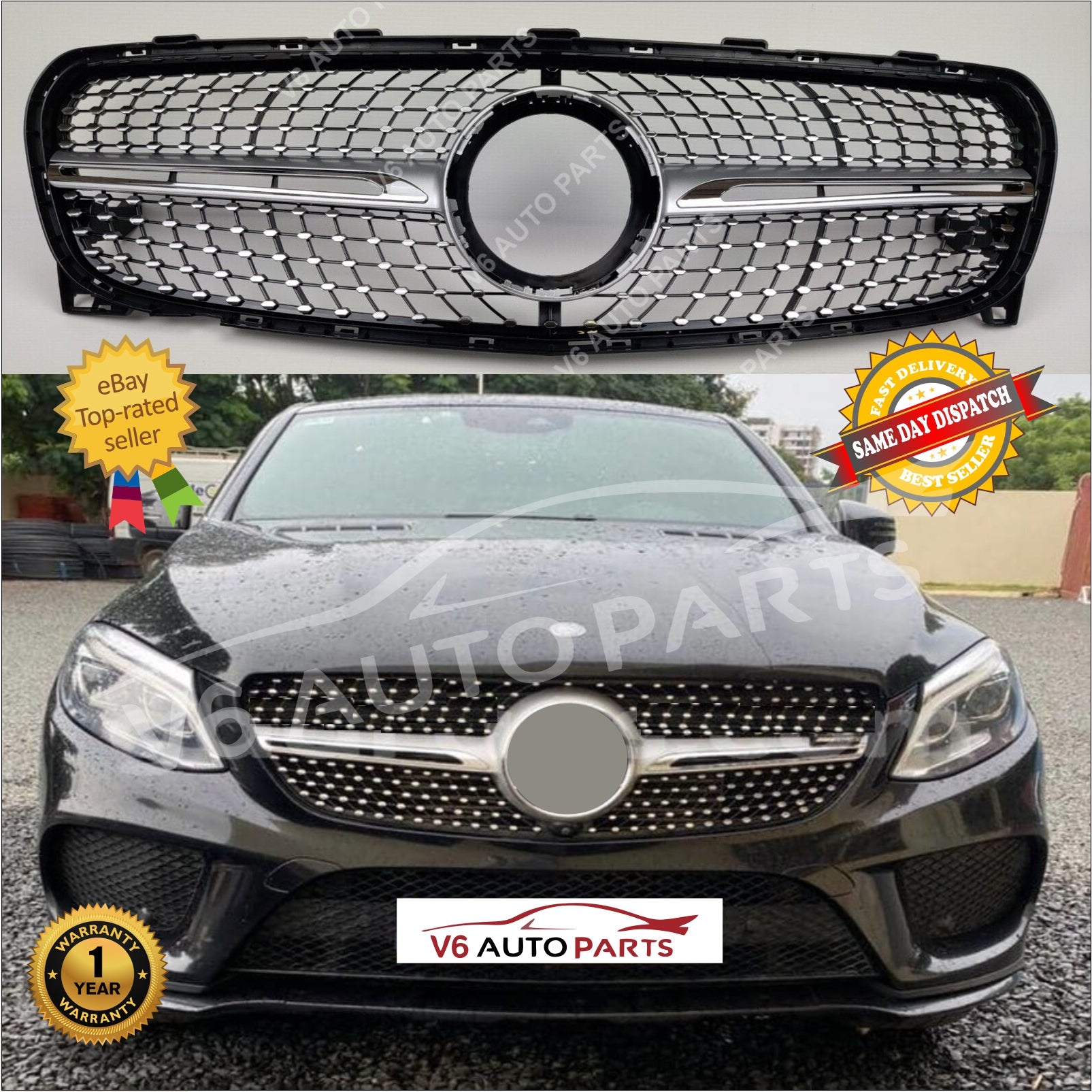 For Mercedes GLA Class X156 GLA250 front Radiator Diamond Grille 2017-19 AMG 45