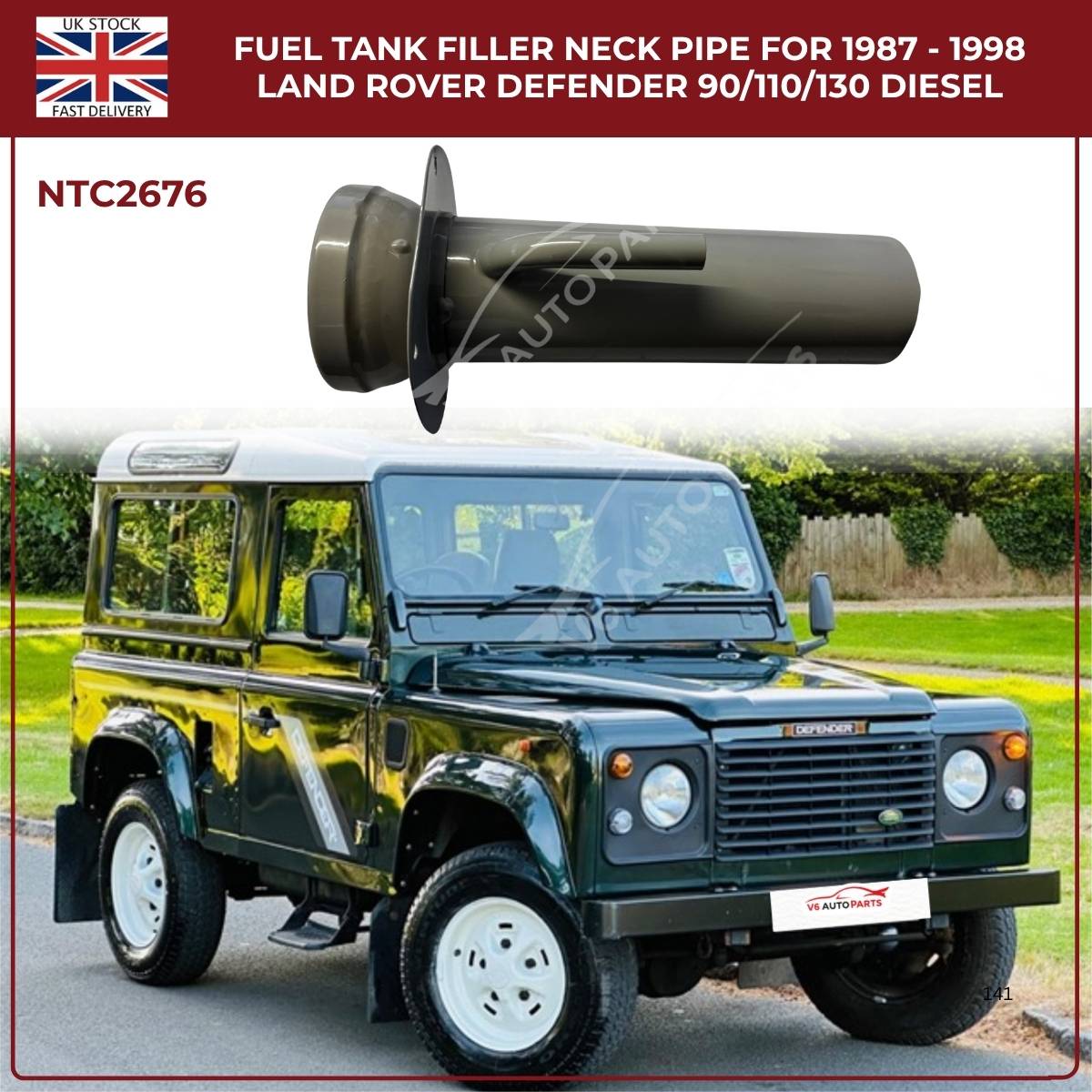 Fuel Tank Filler Neck Pipe For 1987 - 1998 Land Rover Defender 90/110/130 Diesel