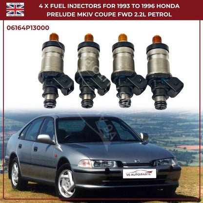 4x Fuel Injectors For Honda Prelude MKIV (1993–1996) 2.2L F22A1/F22A4 FWD Petrol