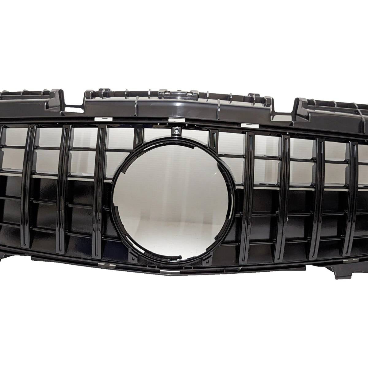 Front Black Panamericana GT-R Replacement Grille for Mercedes SLK-Class R172 (2011-2016) AMG Style, Distronic Compatible