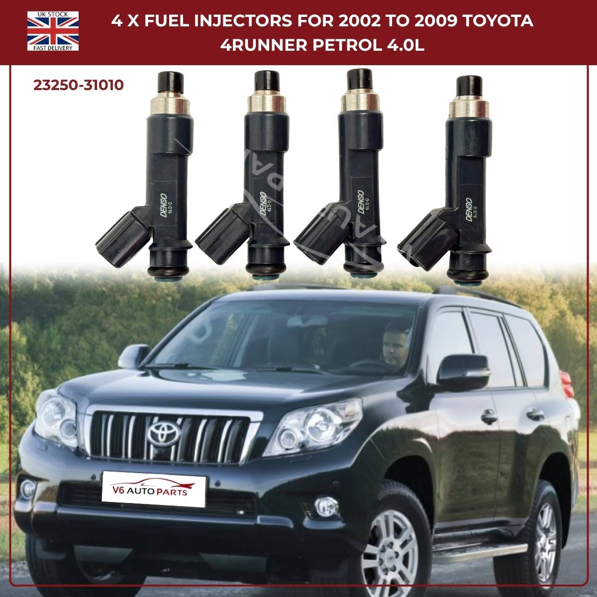 4x23250-31010 Neue Einspritzdüsen für 2005 bis 2015 Toyota Tacoma 4.0L RWD Benzin Pickup V6