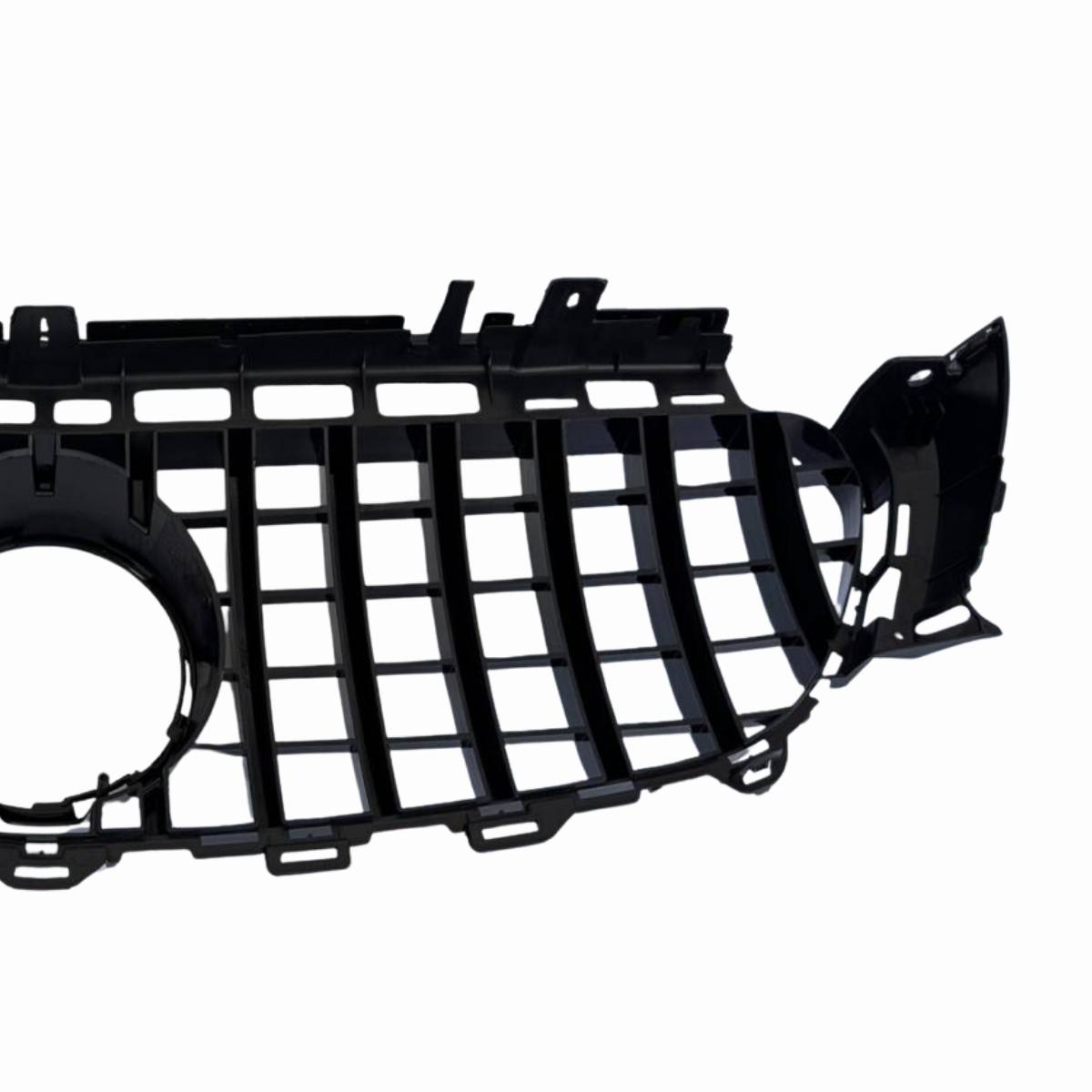 Front Bumper Gloss Black GT Style Grille – Fits Mercedes-Benz E-Class S213 E200 Avantgarde (2016–2021 AMG Look)