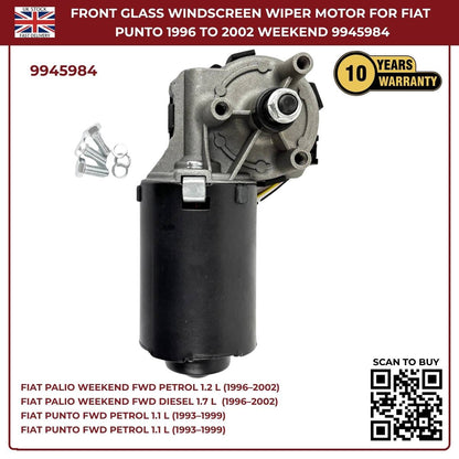 Front Windscreen Wiper Linkage Motor 9945984 Fits Fiat Palio Weekend 1996–2002 | OEM‑Style Replacement