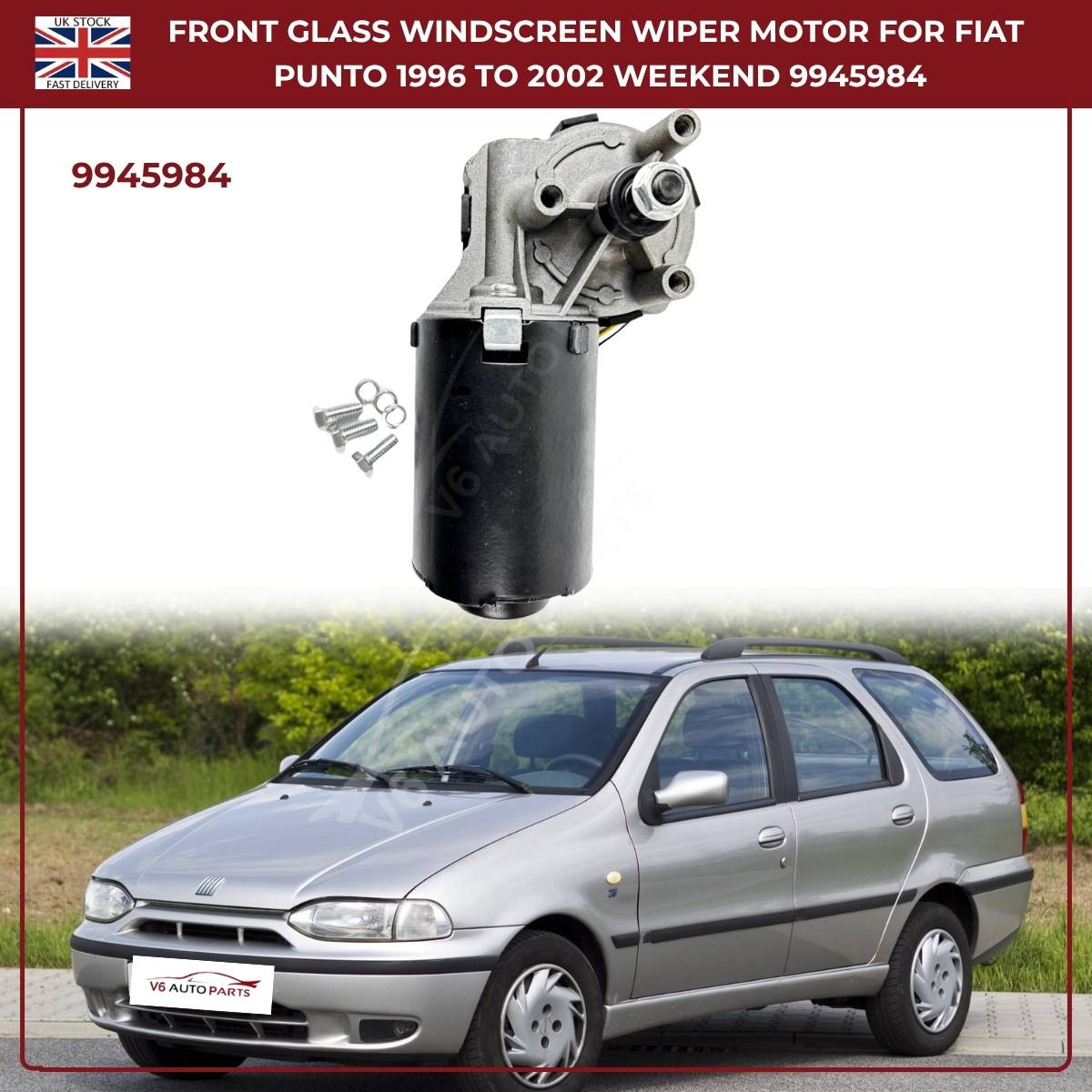 Front Windscreen Wiper Linkage Motor 9945984 Fits Fiat Palio Weekend 1996–2002 | OEM‑Style Replacement