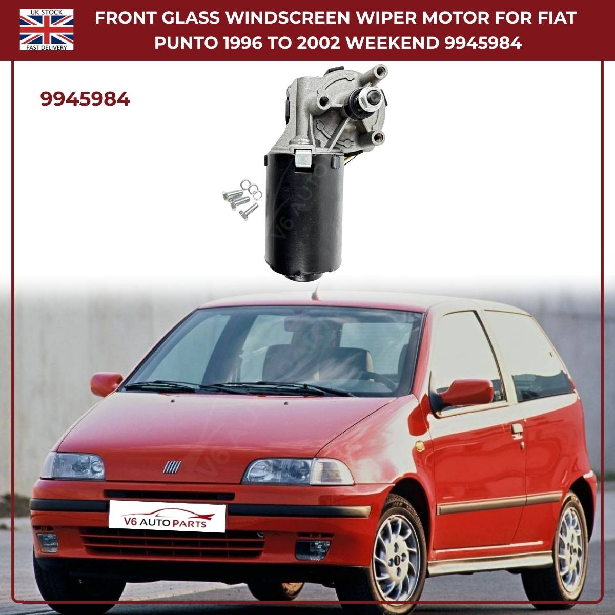 Front Windscreen Wiper Linkage Motor 9945984 Fits Fiat Palio Weekend 1996–2002 | OEM‑Style Replacement