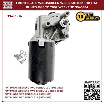 Front Windscreen Wiper Linkage Motor 9945984 Fits Fiat Palio Weekend 1996–2002 | OEM‑Style Replacement