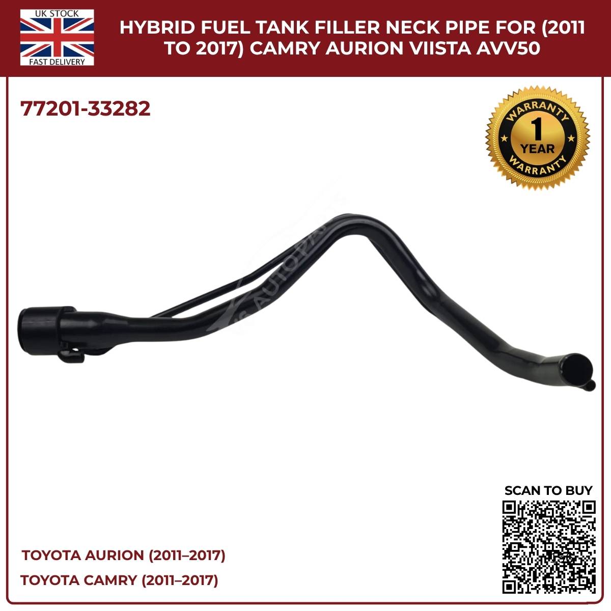 Hybrid Fuel Tank Filler Neck Pipe For Toyota Camry, Aurion, Vista AVV50 (2011–2017)
