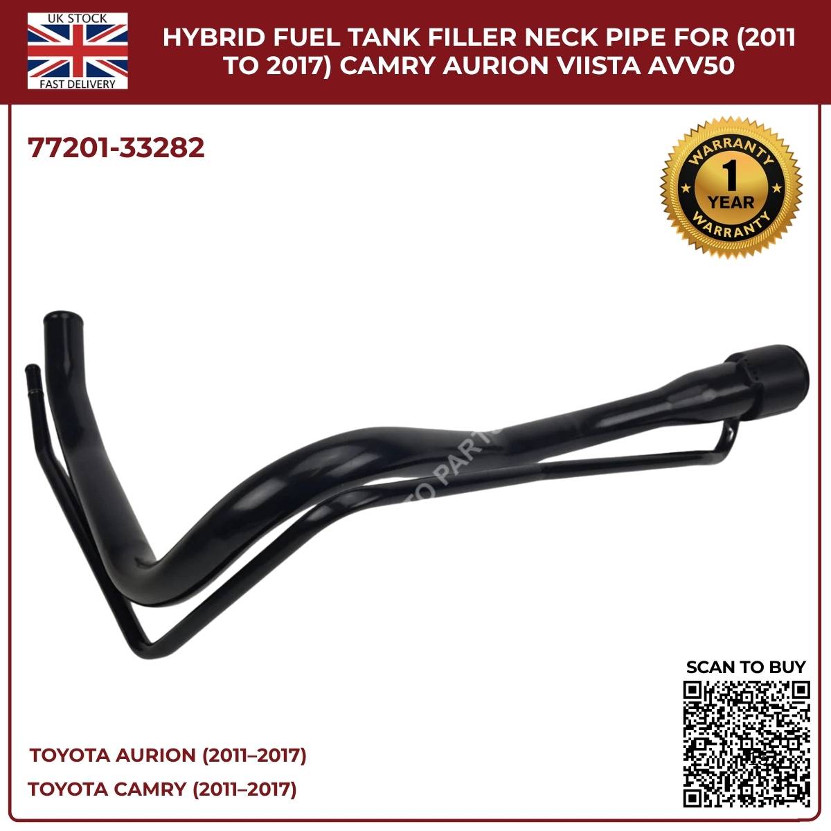 Hybrid Fuel Tank Filler Neck Pipe For Toyota Camry, Aurion, Vista AVV50 (2011–2017)