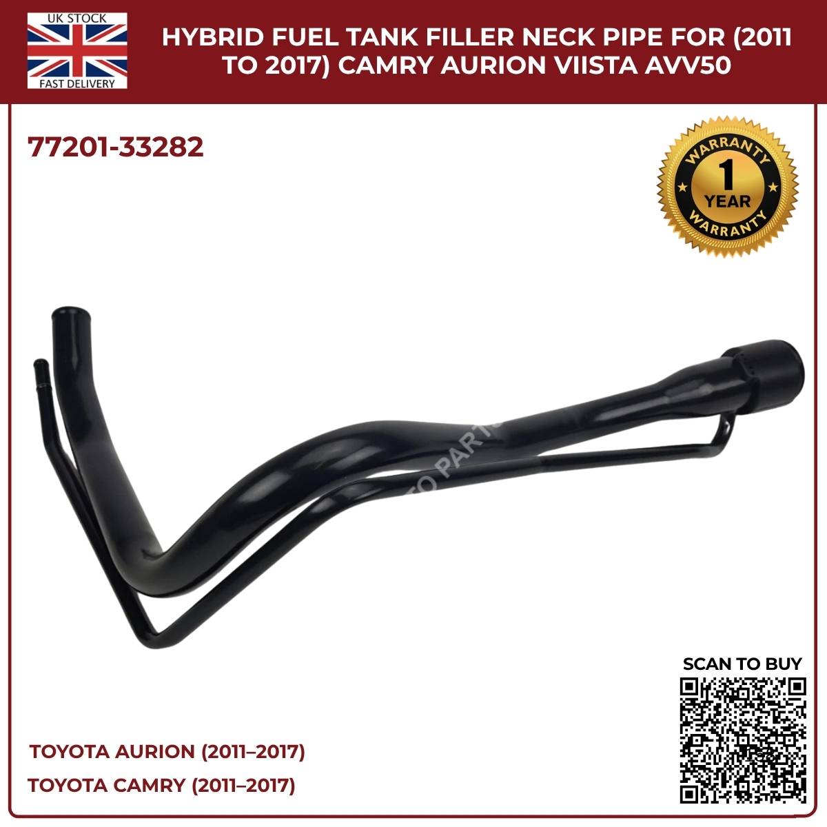 Hybrid Fuel Tank Filler Neck Pipe For Toyota Camry, Aurion, Vista AVV50 (2011–2017)