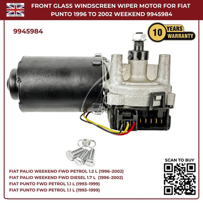 Front Windscreen Wiper Linkage Motor 9945984 Fits Fiat Palio Weekend 1996–2002 | OEM‑Style Replacement