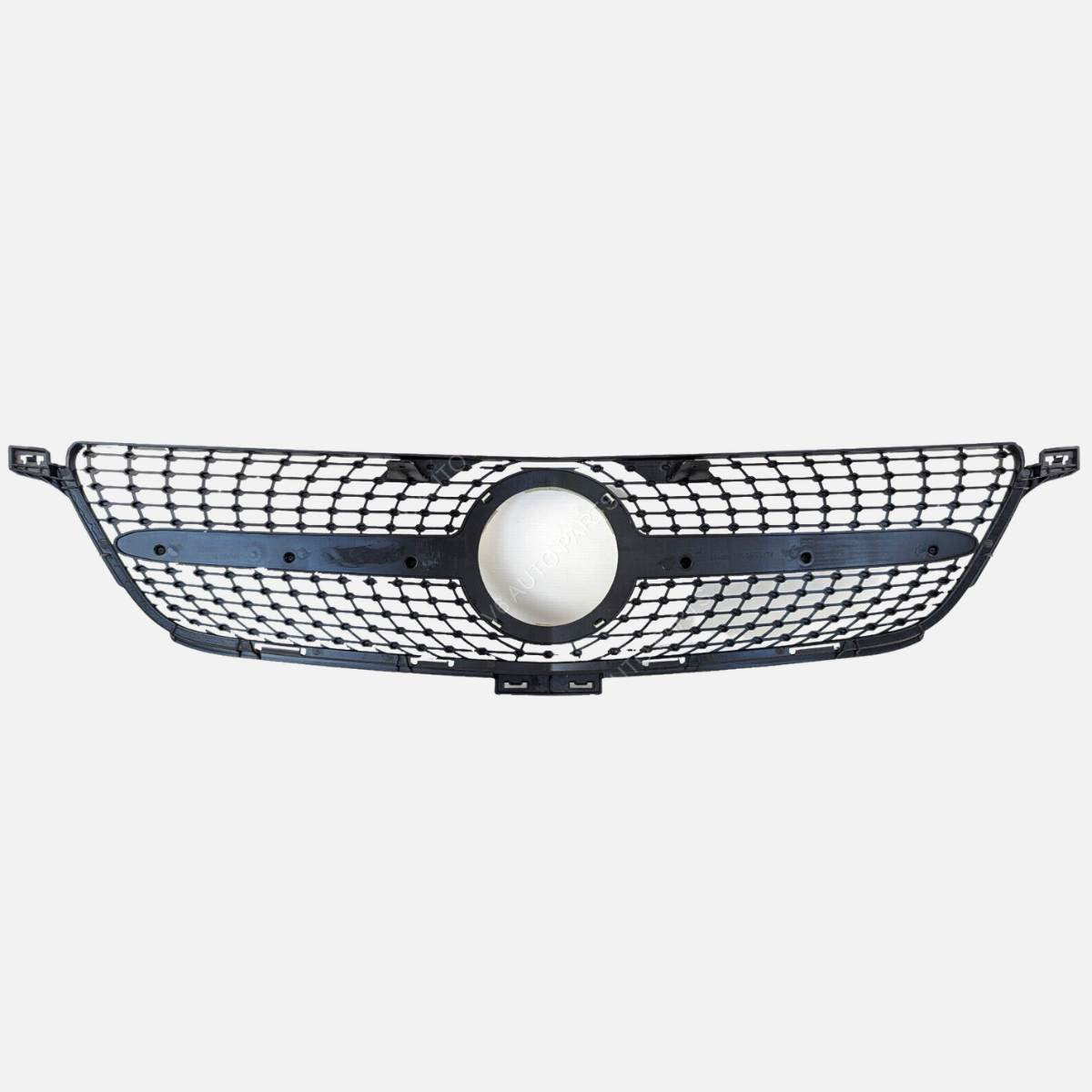 For Mercedes M‑Class W166 ML300/320/400 Front Radiator Grille (2012–2016) – Diamond Chrome