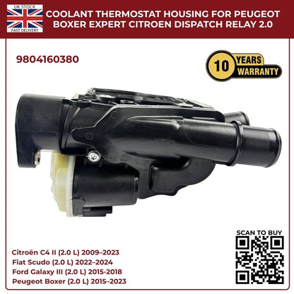 Coolant Thermostat Housing 9804160380 for Ford, Peugeot, Toyota & Vauxhall 2.0 Diesel Engines