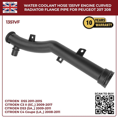 Water Coolant Hose  1351VF – Rear Right Engine Radiator Pipe for Peugeot & Citroën