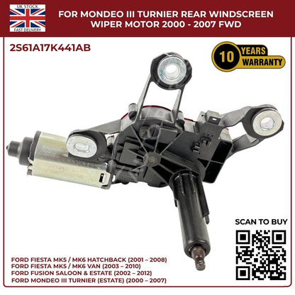 Ford Fiesta MK5/MK6 Rear Windscreen Wiper Motor (2001–2010) – OEM Replacement 2S61A17K441AB