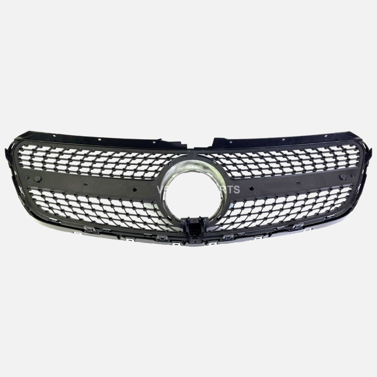 For Mercedes V-Class W447 V250 220 MPV Compatible front Bumper Diamond Black Grille 2015-22